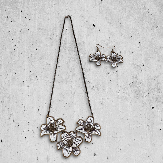 Lily Necklace and Earring Set